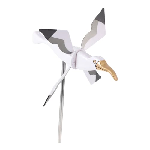 SUPVOX Seagull Windmill Gartendeko Windspiel Outdoor Gartenornament Rotierende Windmühle für Terrasse Blumentopf Grünfläche Frühlingsdeko und Hauswarming Geschenk von Supvox