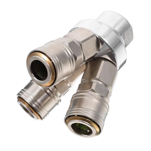 SUPVOX Selbstsichernde Druckluftkupplung Verteiler aus Metall Schnellverbinder für Kompressor schlauch Langlebiger Pneumatischer Anschluss für Effiziente Luftübertragung und Einfache SUPVOX Selbstsichernde Druckluftkupplung Verteiler aus Metall Schnellverbinder für Kompressor schlauch Langlebiger Pneumatischer Anschluss für Effiziente Luftübertragung und Einfache von Supvox