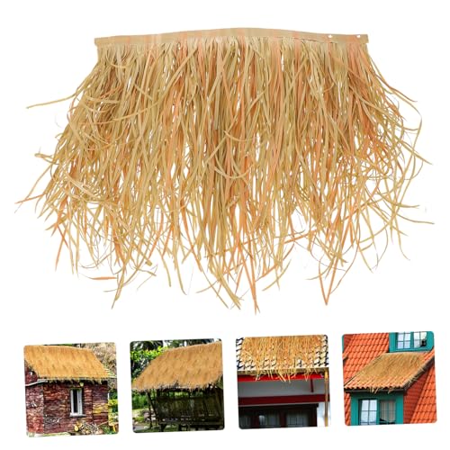 SUPVOX Simuliertes Strohdach für Garten Außenbereich Wetterfestes Künstliches Stroh Lebensechte Dekoration für Gartenhütten Rustikales Design UV beständig Installieren Vielseitig von Supvox