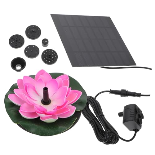 SUPVOX Solarbetriebene Lotusblume Springbrunnen Schwimmender Gartenbrunnen Wasserspiel Gartendekoration Umweltfreundlich ohne Kabel Solarbetriebene Teichpumpe Langlebig und von Supvox