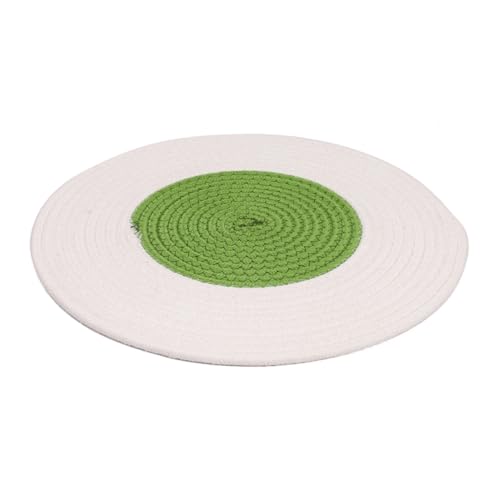 SUPVOX Strapazierfähige Gestrickte Katzenkratzmatte aus Natürlicher Baumwolle Doppelseitig als Kratzbrett und Schlafmatte Nutzbar Umweltfreundlich Grün weiß für Wohnungskatzen und SUPVOX Strapazierfähige Gestrickte Katzenkratzmatte aus Natürlicher Baumwolle Doppelseitig als Kratzbrett und Schlafmatte Nutzbar Umweltfreundlich Grün weiß für Wohnungskatzen und von Supvox