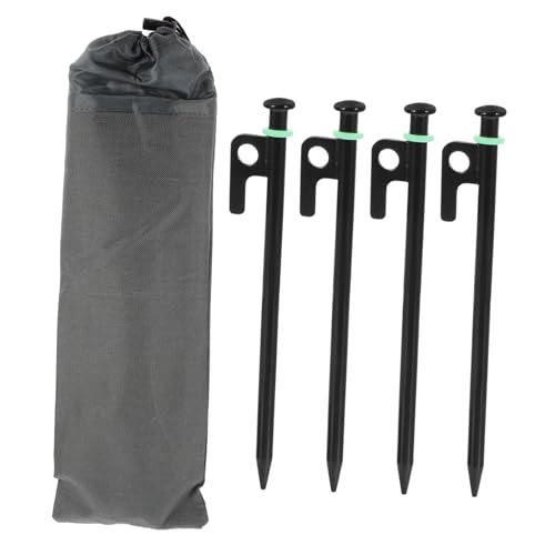SUPVOX Teiliges Zeltheringe aus Stahl mit Nachtleuchtringen Robuste Camping Zeltnägel für Zelt Pavillon und Outdoor Windfeste Bodenanker für Gras und EIS Tragetasche von Supvox