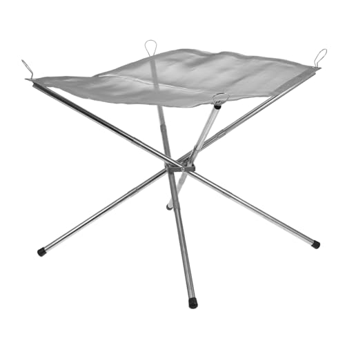 SUPVOX Tragbarer Edelstahl Campingkocher Faltbar Leistungsstarkes Abnehmbares Outdoor Feuerstelle Grill für Camping Wandern Picknick Platzsparend und Leicht Effiziente Brennleistung von Supvox