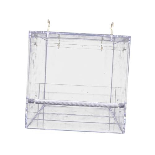 SUPVOX Transparenter Acryl Wildvogelfutterspender mit Abnehmbarem Futtertablett und Ablauflöchern Kleines Automatisches Futterhaus für Fenster Balkongeländer Leicht zu Reinigen für von Supvox