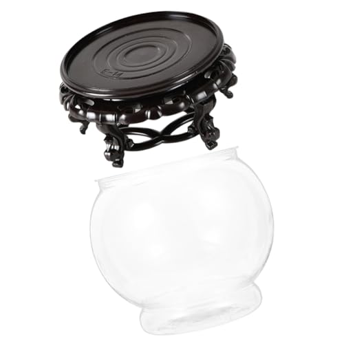 SUPVOX Transparenter Unzerbrechlicher Kunststoff Fischbehälter mit Sockel Runder Desktop Aquarium für Wohnzimmer Büro und Wohnraumdekoration SUPVOX Transparenter Unzerbrechlicher Kunststoff Fischbehälter mit Sockel Runder Desktop Aquarium für Wohnzimmer Büro und Wohnraumdekoration von Supvox