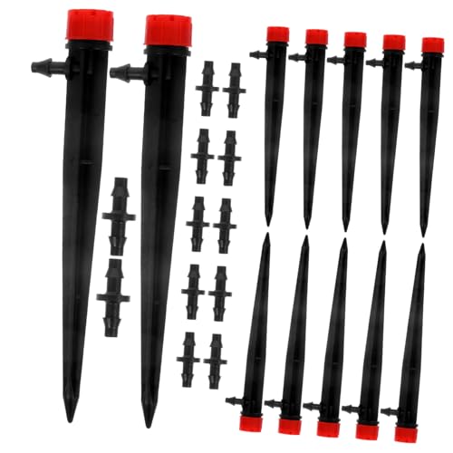 SUPVOX Tropfbewässerung Dripper Sprinkler mit Erdspieß Verstellbare Tropfmenge Langlebiger Kunststoff Passend für Schlauch Gartensprenger für Effiziente Bewässerung von Supvox