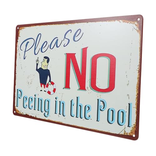 SUPVOX Vintage Metallschild Schwimmbad Dekoration Lustiges Pool Bereich Wandzeichen zur einfachen Anbringung für Outdoor Poolbereiche SUPVOX Vintage Metallschild Schwimmbad Dekoration Lustiges Pool Bereich Wandzeichen zur einfachen Anbringung für Outdoor Poolbereiche von Supvox