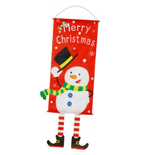 SUPVOX Weihnachtliche Türflagge aus Stoff Hängendes Dekobanner Zufälliges Muster Vielseitige Fenster und Haustürdeko für Festtage Party und Wohnzimmer von Supvox