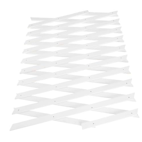 SUPVOX Weißes Erweiterbares Holzspalier für Kletterpflanzen Wandhängendes Gartengitter Ausziehbares Lattice Zaun Panel für Innen und Außenbereich Platzsparend und Vielseitig Einsetzbar von Supvox