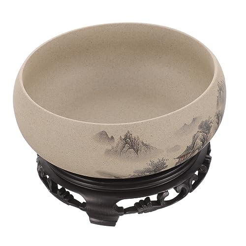 Supvox 1 Satz Lotus-Topf Aus Blauem Und Weißem Porzellan Narzissentopf Aus Keramik Chinesischer Lilienblumentopf Runde Narzissenschalen Saftige Töpfe Gartentopf Runden Seerose Plastik von Supvox