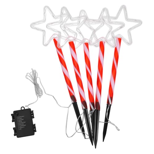 Supvox 1 Satz Weihnachts-stehlampe Weglampe Weihnachtsgehweg Lichter Weihnachtsschmuck Weihnachtliche Rasenpfähle Lichter Wegmarkierungspflock Outdoor-dekore Weihnachtsweglicht Weiß Abs von Supvox