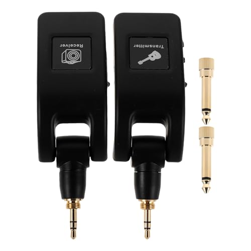 Supvox 1 Set 2,4 GHz kabelloses Gitarrensystem – eingebauter wiederaufladbarer Lithium-Akku – kabelloser Gitarrensender-Empfänger, 1-Kanal-Übertragung für E-Bass von Supvox