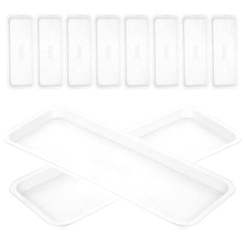 Supvox 10 Stück Rechteckige Pflanzschale aus Robustem Kunststoff Wiederverwendbare Pflanztopf untersetzer für Bonsai und Blumentöpfe Wasserauffangend für Innen Außenbereich Geeignet von Supvox