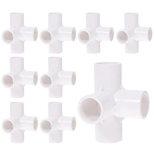 Supvox 10 Stück Teiliges PVC Tee Verbindung für PVC Rohre Robuste und Langlebige Verbindungsstücke für Gewächshäuser Möbel und DIY Projekte Korrosionsbeständig und Leicht von Supvox