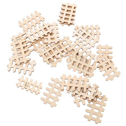 Supvox 100 Stck. Teiliges Mini Zaun Miniatur Gartenzaun Foto Requisite Langlebiger Holzlattenzaun für Miniaturhäuser DIY Dekoration Realistische Mini Garten Landschaft von Supvox
