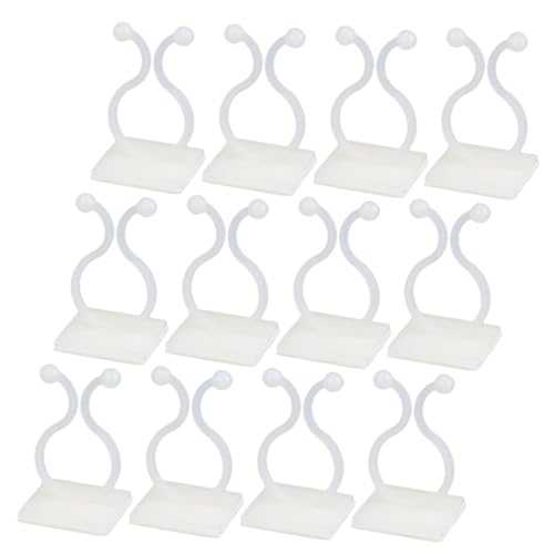 Supvox 100 Stück Pflanzendraht Halter Weiß Mittel Selbstklebend Mehrzweck Drahtbefestiger für Pflanzen Wachstum Wandbefestigung Gartenzubehör von Supvox