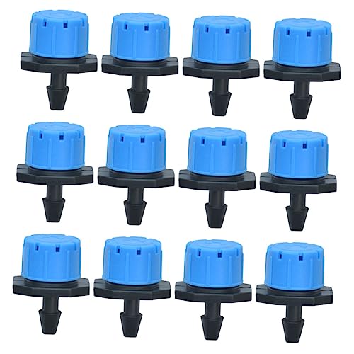 Supvox 100 Stück Tropfer Bewässerungsdüse Verstellbar Selbstspülend Wassersparend für Garten Hochbeete und Blumentöpfe mit Flussregulierung bis Reichweite von Supvox