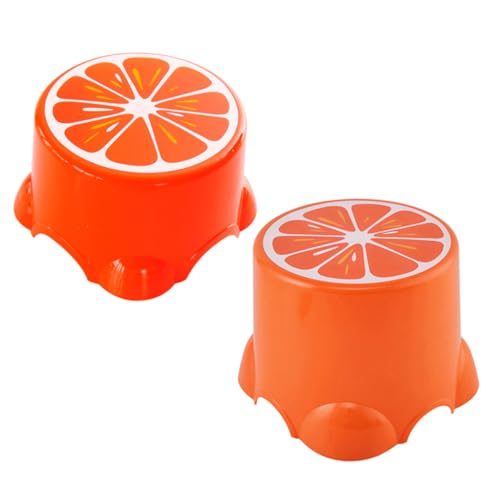 Supvox 2 STK. Teiliges Kinderhocker mit Orangefarbenem Fruchtmuster Stabile Kunststoffhocker in Groß und Klein rutschfest für Kindergarten Zuhause und Grundschule Bunte Cartoon Supvox 2 STK. Teiliges Kinderhocker mit Orangefarbenem Fruchtmuster Stabile Kunststoffhocker in Groß und Klein rutschfest für Kindergarten Zuhause und Grundschule Bunte Cartoon von Supvox