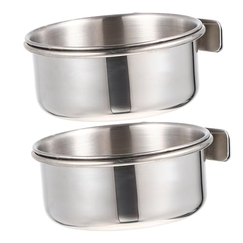 Supvox 2 Sätze Edelstahl Vogel Futterbecher Großer Futternapf mit Haken für Vogelkäfig Einfache Befestigung Wasserfester Futterspender für Papageien Wellensittiche und Kleintiere Supvox 2 Sätze Edelstahl Vogel Futterbecher Großer Futternapf mit Haken für Vogelkäfig Einfache Befestigung Wasserfester Futterspender für Papageien Wellensittiche und Kleintiere von Supvox