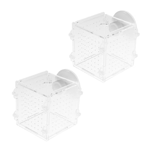 Supvox 2 Stück Aquarium Zuchtbox Transparente Schwimmende Isolationsbox für Kleine Fische Langlebig und Sicher Geeignet für Garnelen Guppy Clownfisch und Babyfische von Supvox