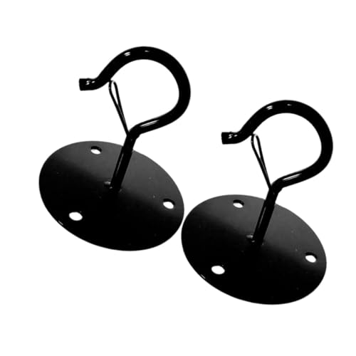 Supvox 2 Stück Deckenhaken für Hängende Pflanzen Vogelhäuschen Laternen und Blumentöpfe Robust Schwarzer Pflanzhaken für Indoor und Outdoor Platzsparend und Vielseitig Einsetzbar von Supvox