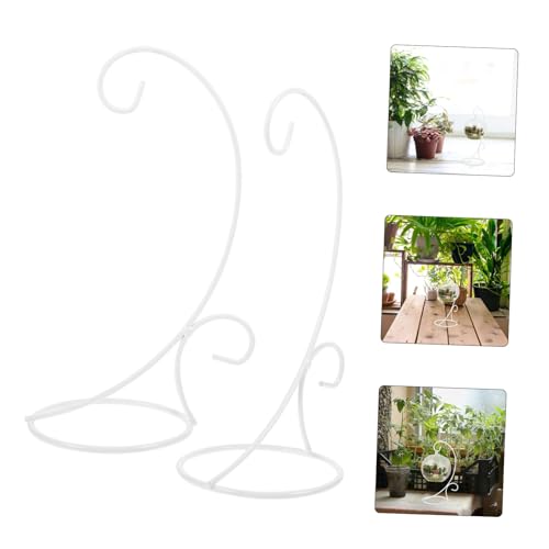Supvox 2 Stück Dekorativer Eisendraht Hänger Halter Stabiler Blumenampelständer für Glasornamente Terrarien Geeignet für Wohn und Bürodekoration Balkon und Gartendeko von Supvox