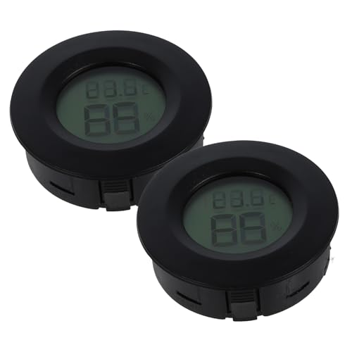 Supvox 2 Stück Digitales Rundes Thermometer Hygrometer Temperatur Feuchtigkeitsmesser für Innenräume Batterieloses Display Wandmontage Geeignet für Schlafzimmer Büro und Zuhause Schwarz Supvox 2 Stück Digitales Rundes Thermometer Hygrometer Temperatur Feuchtigkeitsmesser für Innenräume Batterieloses Display Wandmontage Geeignet für Schlafzimmer Büro und Zuhause Schwarz von Supvox