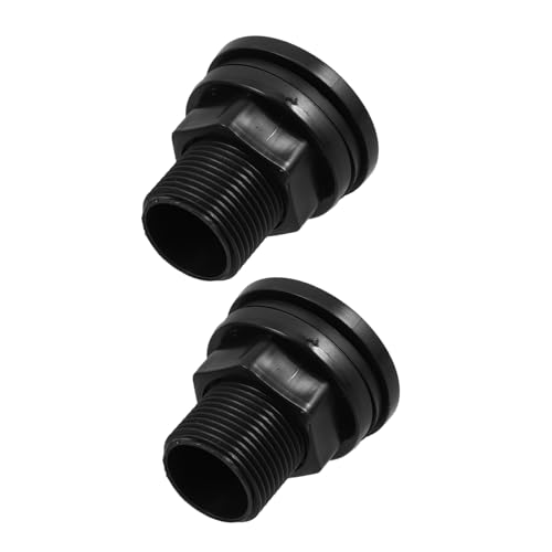 Supvox 2 Stück Durchführung Verbinder Außengewinde Innengewinde Gewindefitting für Wasserbehälter Regentonnen Aquarien Einfache Installation Vielseitig Einsetzbar von Supvox