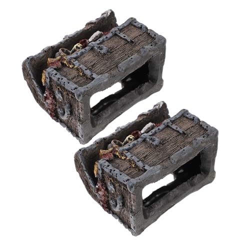 Supvox 2 Stück Garnelenfische Für Dekorationstank Retro Dekorationen Ornament Im Harzstil Kleine Truhe Versteck Aquarium Landschaft Unterwasser Und – Dekore Vintage von Supvox