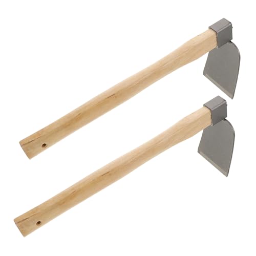 Supvox 2 Stück Kleine Gartenhandhacke mit Holzgriff Multifunktionales Werkzeug zum Jäten Pflanzen und Lockern von Erde für Effektive Gartenarbeit von Supvox