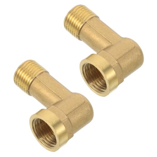Supvox 2 Stück Messing Schlauchwinkel mit Dualen Außengewinden Verstärkte Volldurchfluss Kupferadapter Korrosionsbeständig Vielseitig Kompatibel für Gartenbewässerung und Rohrleitungen Supvox 2 Stück Messing Schlauchwinkel mit Dualen Außengewinden Verstärkte Volldurchfluss Kupferadapter Korrosionsbeständig Vielseitig Kompatibel für Gartenbewässerung und Rohrleitungen von Supvox