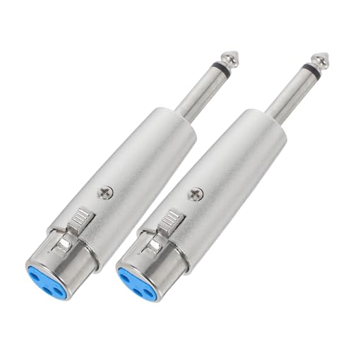 Supvox 2 Stück Professionelle Audio Adapter für Bühne Aufnahme und Live Streaming Robuste Metallkonstruktion für Signalübertragung und Einfache Handhabung von Supvox