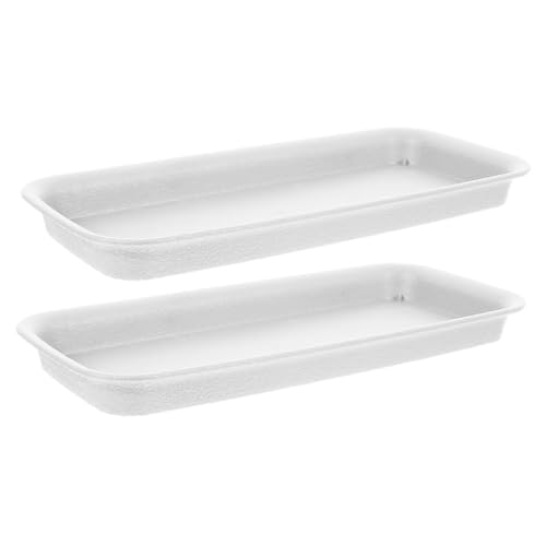Supvox 2 Stück Rechteckige Pflanzentropfschalen Robuste Untersetzer für Blumentöpfe Antirutsch Design Wiederverwendbar für und Außenbereich Effiziente Wasserauffangfunktion von Supvox