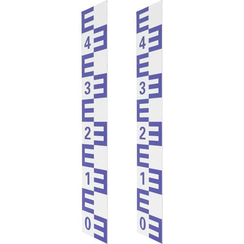 Supvox 2 Stück Reflektierender Wasserstandsanzeiger aus Aluminium Selbstklebend Korrosionsbeständig für Pools Teiche Seen Wasserstandsmessgerät Sichtbares Markierungswerkzeug von Supvox