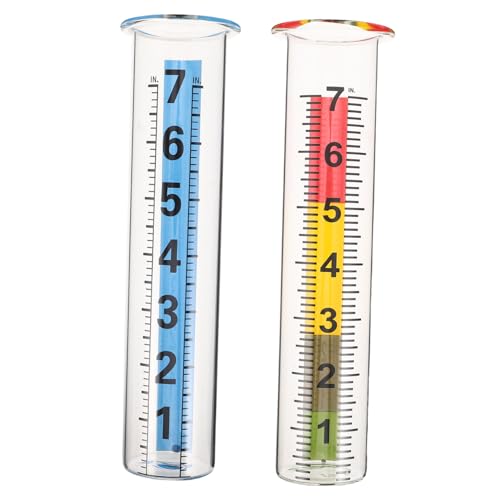 Supvox 2 Stück Regenmesser Ersatzrohr aus Hochborosilikat Glas Kratzfest Präzise Messskala Wetterbeständig für Garten und Außenbereich Einfach Ablesbar Langlebiges Regenmessgerät Supvox 2 Stück Regenmesser Ersatzrohr aus Hochborosilikat Glas Kratzfest Präzise Messskala Wetterbeständig für Garten und Außenbereich Einfach Ablesbar Langlebiges Regenmessgerät von Supvox