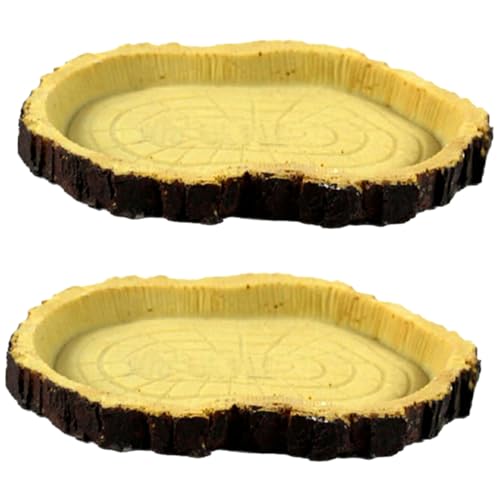 Supvox 2 Stück Reptilien Futter und Wassernapf Resin mit Baumstruktur rutschfest für Schildkröten Echsen Schlangen und Kleine Reptilien Geeignet Glatte Oberfläche gegen Entkommen der Supvox 2 Stück Reptilien Futter und Wassernapf Resin mit Baumstruktur rutschfest für Schildkröten Echsen Schlangen und Kleine Reptilien Geeignet Glatte Oberfläche gegen Entkommen der von Supvox