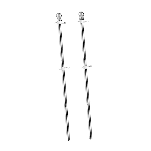 Supvox 2 Stück Rostfreier Fahnenmast Robuste Outdoor Flaggenstange für Garten Balkon und Terrasse Langlebig und Wetterfest Supvox 2 Stück Rostfreier Fahnenmast Robuste Outdoor Flaggenstange für Garten Balkon und Terrasse Langlebig und Wetterfest von Supvox