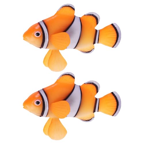 Supvox 2 Stück Silikon-Clownfische, schwimmende Aquarium-Ornamente, lebensechte künstliche Clownfische, Aquarium-Dekoration für Unterwasser-Landschaftszubehör Supvox 2 Stück Silikon-Clownfische, schwimmende Aquarium-Ornamente, lebensechte künstliche Clownfische, Aquarium-Dekoration für Unterwasser-Landschaftszubehör von Supvox