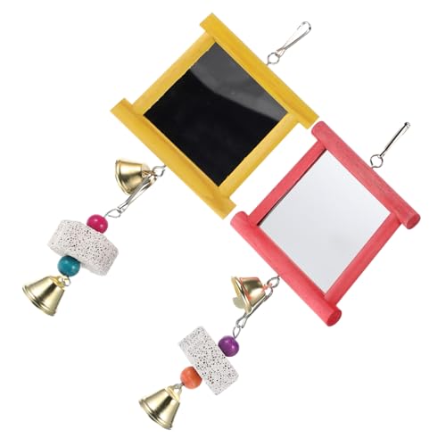 Supvox 2 Stück Teiliges Papageienspielzeug Spiegel Bunt Kauspielzeug für Vogelkäfig Parakeet Cage Mirror Vogelzubehör Einfach zu Hängen Unterhaltsam für Wellensittiche und Supvox 2 Stück Teiliges Papageienspielzeug Spiegel Bunt Kauspielzeug für Vogelkäfig Parakeet Cage Mirror Vogelzubehör Einfach zu Hängen Unterhaltsam für Wellensittiche und von Supvox