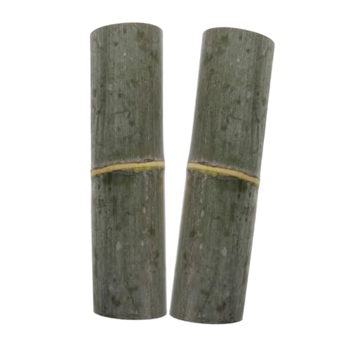 Supvox 2 Stück Teiliges Wasserleitungsset für Gartenbrunnen Halbrunde Leckagefreie Bambusrohre mit Sicherer Verbindung Langlebige Dekorative Wasserkana für Terrassen und von Supvox