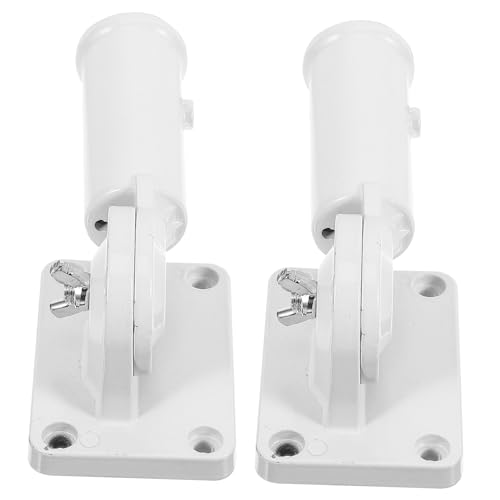 Supvox 2 Stück Verstellbare Aluminium Fahnenmast Wandhalterung Wetterfester Garten Flaggenhalter mit Stabilem Flaggenmast Sockel für Party Dekoration von Supvox