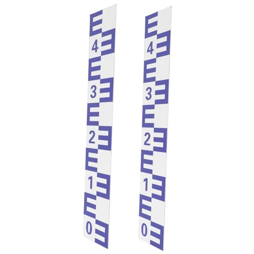 Supvox 2 Stück Wasserstandsanzeiger Aluminium Selbstklebend Reflektierend Korrosionsbeständig für Schwimmbecken Teich Wasserstandsmessung Leicht Ablesbar Langlebig von Supvox