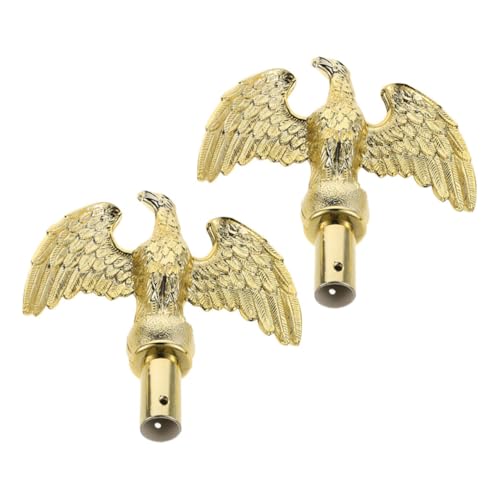 Supvox 2 Stück Wetterfester Goldener Adler-flaggenmastaufsatz für Garten und Eleganter Fahnenmast-Topper mit Robustem Design Dekoratives Gartenornament für Außen von Supvox
