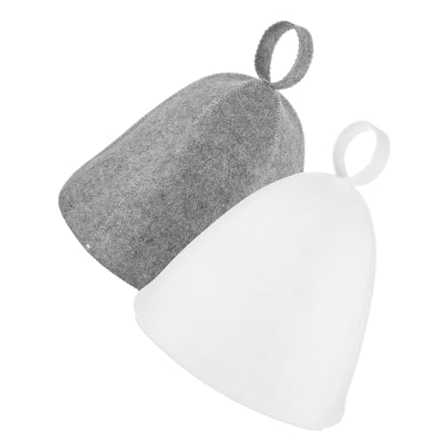 Supvox 2 Stück Wiederverwendbare Filz Sauna Hüte Wasserabsorbierende Saunakappen Leicht Atmungsaktiv Für Damen Herren Für Dampfbad Und Saunagang von Supvox