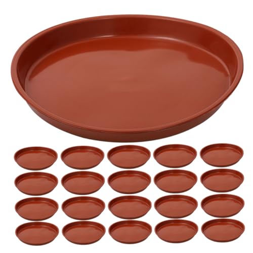 Supvox 25 Stück Teiliges Runde Kunststoff Pflanzuntersetzer Robustes Blumenuntersetzer Tablett Passend für Innen Außenbereich Praktischer Wasserfänger für Blumentöpfe von Supvox