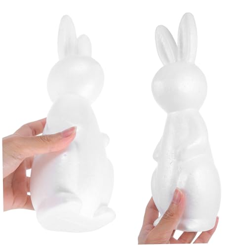 Supvox 2stücke Schaumstofftiere Zum Basteln Weiße Tierschaumbälle in Form Von Kaninchen Styroporkunstbedarf Für DIY-projekte Kleine Bastelformen Für Malerei Party-Ornamente Und von Supvox