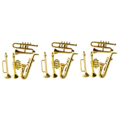 Supvox 3 Sätze Mini Musikinstrumente Teiliges Puppenhaus Zubehör Saxophon Trompete Flügelhorn Horn Für Kreative Miniatur Dekoration Und DIY Projekte 4 Stück * 3 Supvox 3 Sätze Mini Musikinstrumente Teiliges Puppenhaus Zubehör Saxophon Trompete Flügelhorn Horn Für Kreative Miniatur Dekoration Und DIY Projekte 4 Stück * 3 von Supvox