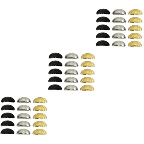 Supvox 3 Sätze Puppenhaus Zubehör Kompakte Kleine Griffe Gold Silber Und Schwarz Praktische Und Türknöpfe Für Mini Möbel Und Puppenhausmöbel 15 Stück * 3 von Supvox