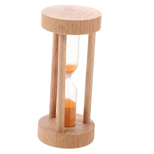 Sanduhren 3 Minuten kleine hölzerne Sanduhr Party Kinder Hauptdekoration (orange Sand) von Supvox