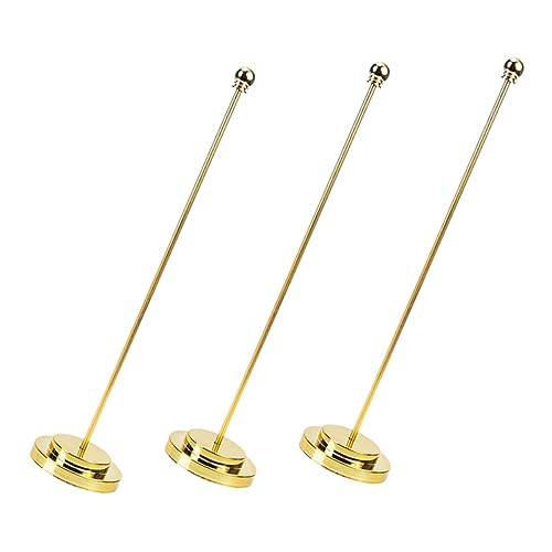 Supvox 3 Stück Metall Tischflaggenhalter Goldfarbig Robuster Eisen Fahnenständer Schreibtisch Desktop Flaggenbasis Für Kleine Nationalflaggen Büro Dekoration von Supvox
